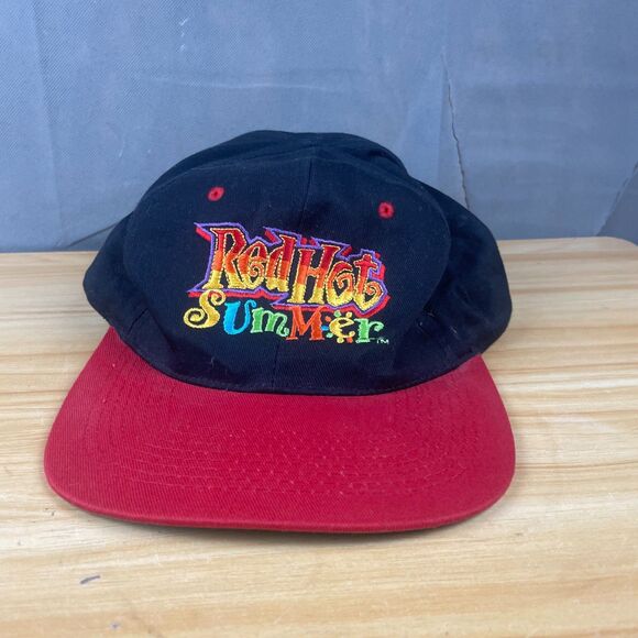 Vintage Coca Cola KC Red Hot Summer Snapback Cap Hat One Size Fits All Black Red - Picture 1 of 7